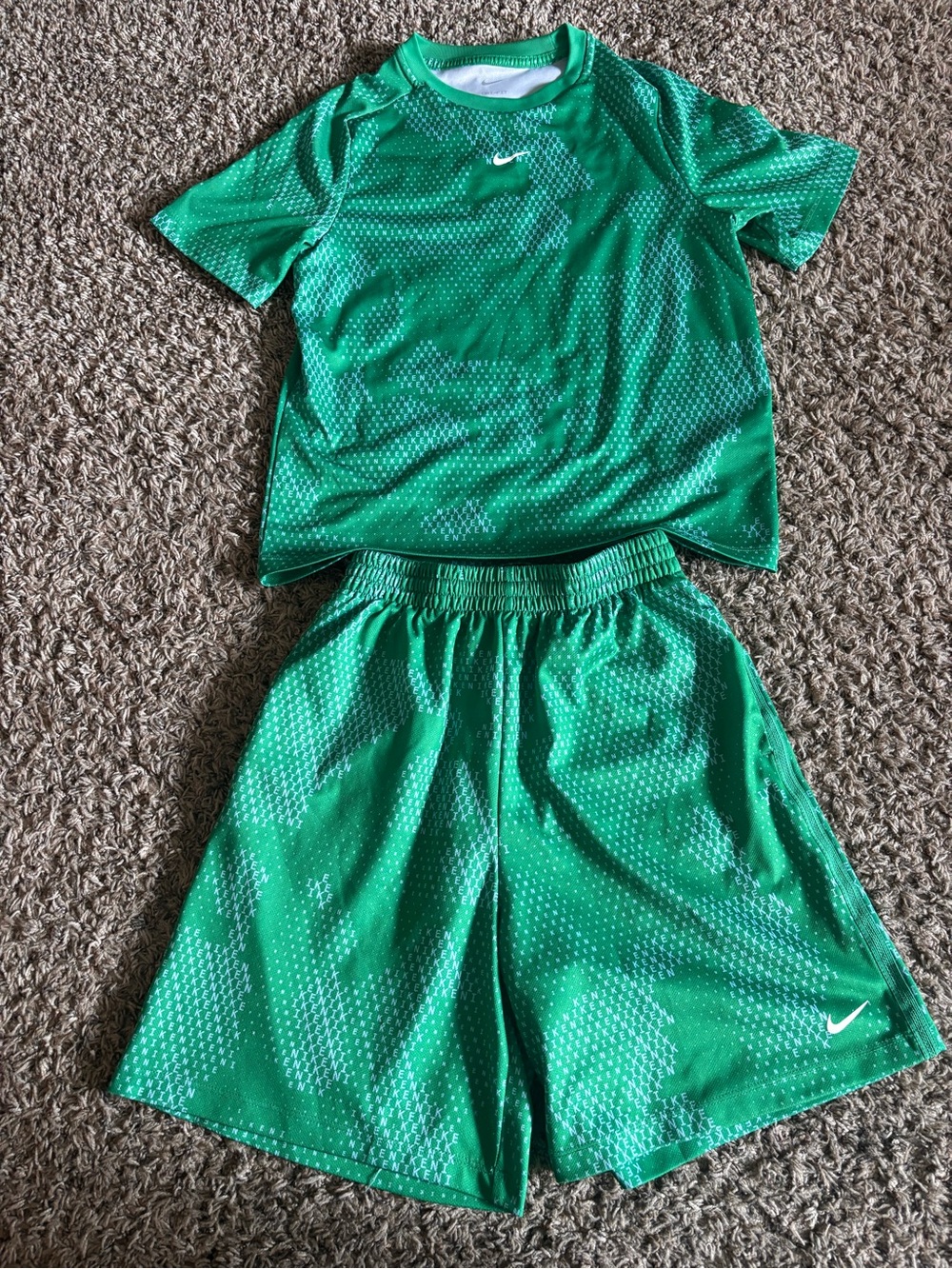 Nike Dri-FIT Kids 2-Piece Shorts Set Youth Green